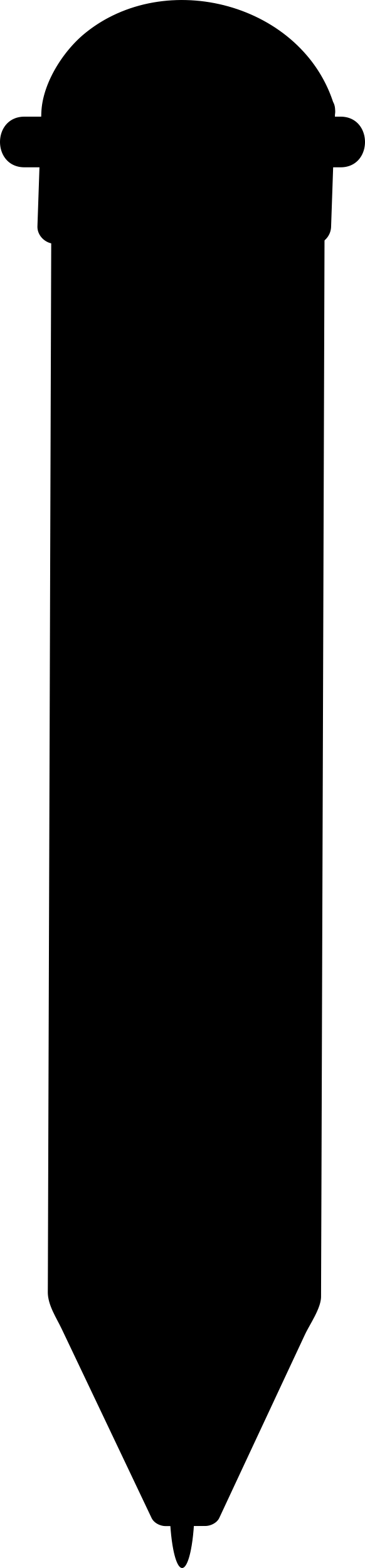 Pen Tool In Vertical Position Outline Drawing Svg Vector Free Vectors